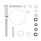 Intertool HVLP Air Spray Gun Repair and Spare Parts Kit Compatible with PT08-0163, PT08-0164, PT08-0168 PT08-2600 - alternate 2